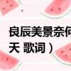 良辰美景奈何天歌詞戲腔男聲（良辰美景奈何天 歌詞）