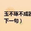 玉不琢不成器的下一句搞笑（玉不琢不成器的下一句）