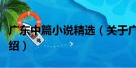 廣東中篇小說精選(關于廣東中篇小說精選介紹)