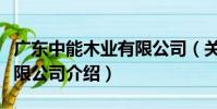 廣東中能木業有限公司(關于廣東中能木業有限公司介紹)