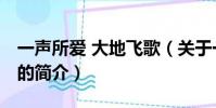 一聲所愛 大地飛歌(關于一聲所愛 大地飛歌的簡介)