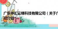 廣東中匯云梯科技有限公司(關于廣東中匯云梯科技有限公司介紹)