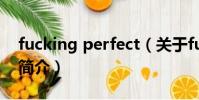 fucking perfect(關于fucking perfect的簡介)