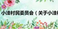 小洼村民委員會(關于小洼村民委員會簡介)