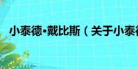 小泰德·戴比斯(關于小泰德·戴比斯簡介)