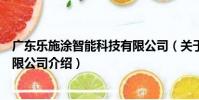 廣東樂施涂智能科技有限公司(關于廣東樂施涂智能科技有限公司介紹)