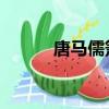 唐馬儒簫劍視頻（唐馬儒 簫劍）