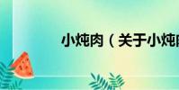 小燉肉(關于小燉肉簡介)