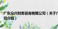 廣東眾興財務咨詢有限公司(關于廣東眾興財務咨詢有限公司介紹)