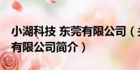 小湖科技 東莞有限公司(關于小湖科技 東莞有限公司簡介)