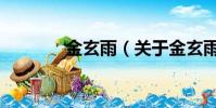 金玄雨(關于金玄雨的簡介)