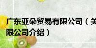 廣東亞朵貿易有限公司(關于廣東亞朵貿易有限公司介紹)