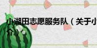 小湖田志愿服務隊(關于小湖田志愿服務隊簡介)