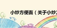 小炒方便面(關于小炒方便面簡介)