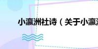 小瀛洲社詩(關于小瀛洲社詩簡介)