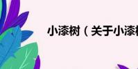 小漆樹(關于小漆樹簡介)