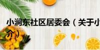 小澗東社區居委會(關于小澗東社區居委會簡介)