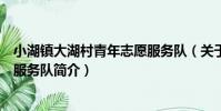 小湖鎮大湖村青年志愿服務隊(關于小湖鎮大湖村青年志愿服務隊簡介)