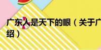廣東人是天下的眼(關于廣東人是天下的眼介紹)