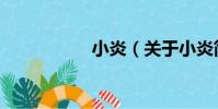 小炎(關于小炎簡介)
