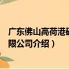 廣東佛山高荷港碼頭有限公司（關于廣東佛山高荷港碼頭有限公司介紹）