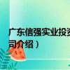 廣東信強實業投資有限公司（關于廣東信強實業投資有限公司介紹）