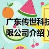 廣東傳世科技有限公司（關于廣東傳世科技有限公司介紹）