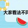 大家看法不同不能一致的成語（大家看法）