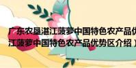 廣東農墾湛江菠蘿中國特色農產品優勢區(關于廣東農墾湛江菠蘿中國特色農產品優勢區介紹)