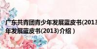 廣東共青團青少年發展藍皮書(2013)(關于廣東共青團青少年發展藍皮書(2013)介紹)