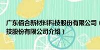 廣東佰合新材料科技股份有限公司(關于廣東佰合新材料科技股份有限公司介紹)