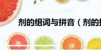 劑的組詞與拼音(劑的拼音和組詞)