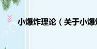 小爆炸理論(關于小爆炸理論簡介)