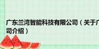 廣東蘭灣智能科技有限公司(關于廣東蘭灣智能科技有限公司介紹)