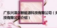 廣東興澤爾新能源科技有限公司(關于廣東興澤爾新能源科技有限公司介紹)
