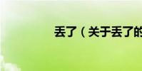 丟了(關于丟了的簡介)