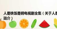 人是鐵飯是鋼電視劇全集(關于人是鐵飯是鋼電視劇全集的簡介)