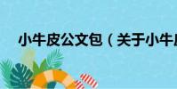 小牛皮公文包(關于小牛皮公文包簡介)