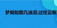 夢癡如煙幾濁淚,過往云煙皆是客(夢癡)