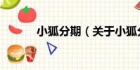 小狐分期(關于小狐分期簡介)