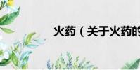 火藥(關于火藥的簡介)
