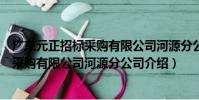 廣東元正招標采購有限公司河源分公司(關于廣東元正招標采購有限公司河源分公司介紹)