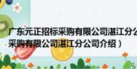廣東元正招標采購有限公司湛江分公司(關于廣東元正招標采購有限公司湛江分公司介紹)