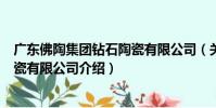 廣東佛陶集團鉆石陶瓷有限公司(關于廣東佛陶集團鉆石陶瓷有限公司介紹)