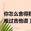 你怎么舍得我難過吉他譜指彈（你怎么舍得我難過吉他譜）