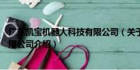 廣東凱寶機器人科技有限公司(關于廣東凱寶機器人科技有限公司介紹)