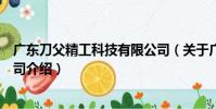 廣東刀父精工科技有限公司(關于廣東刀父精工科技有限公司介紹)