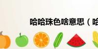 哈哈珠色啥意思(哈哈珠色)