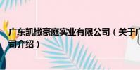 廣東凱撒豪庭實業有限公司(關于廣東凱撒豪庭實業有限公司介紹)