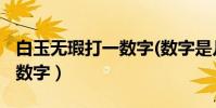 白玉無瑕打一數字(數字是幾)(白玉無瑕打一數字)